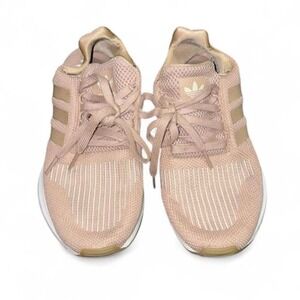 Adidas Swift Run Shoes Womens Size 6.5 Beige Mesh Knit Ash Pearl Beige